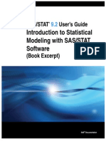 SAS STAT®9.2 User’s Guide Introduction to Statistical Modeling with SASSTAT Software (Book Excerpt)