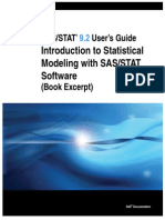 SAS STAT®9.2 User's Guide Introduction To Statistical Modeling With SASSTAT Software (Book Excerpt)