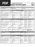 Revised Incident Record Form