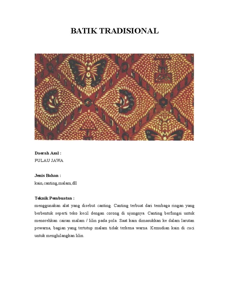 Kliping Kerajinan  Nusantara Batik Indonesia