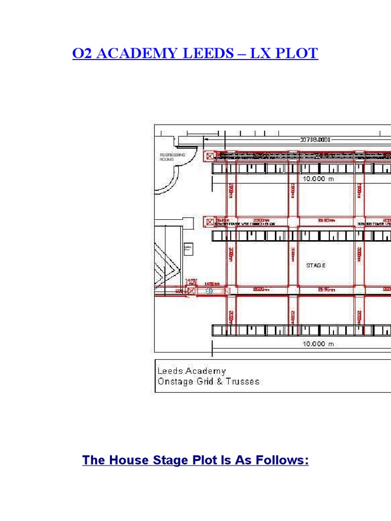 O2 Academy Leeds Rig House Plot | PDF