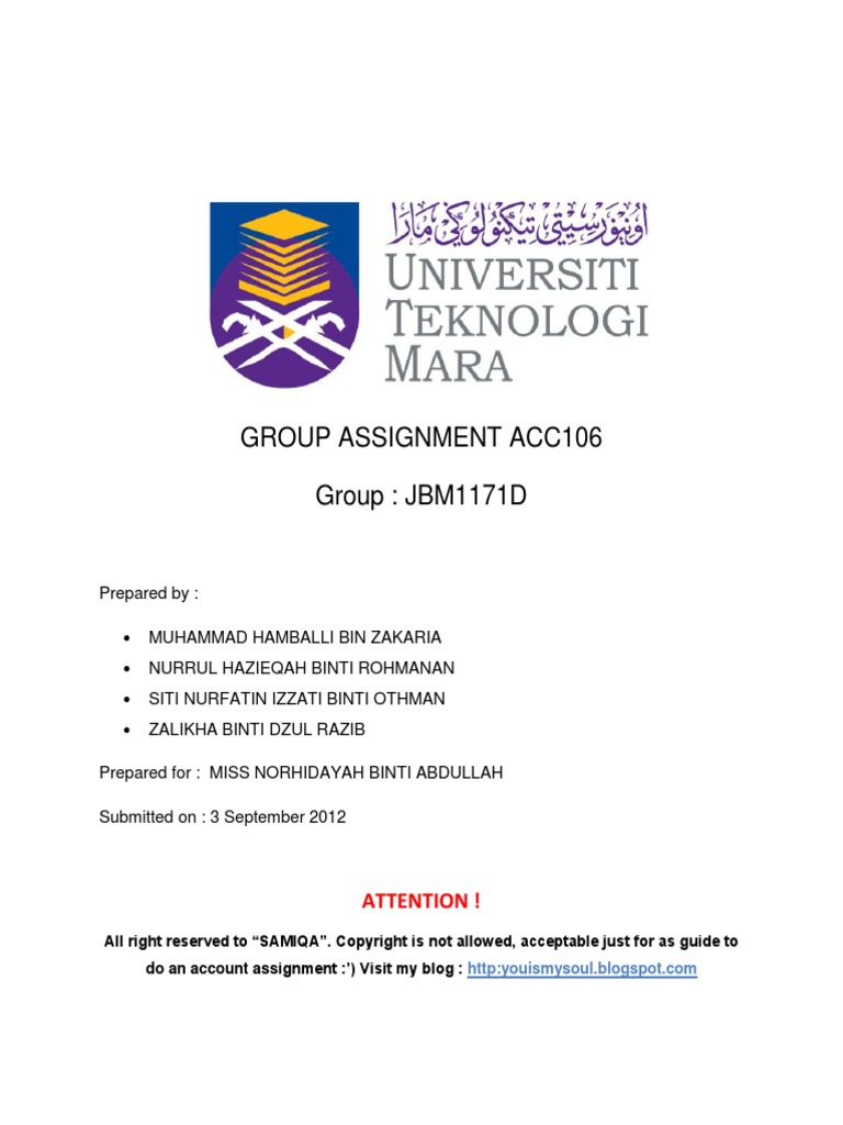 Assignment accounting uitm image