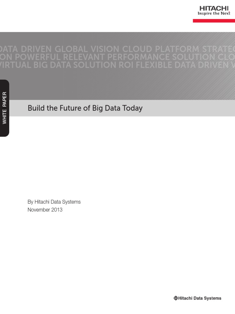 Hitachi White Paper Big Data Infrastructure | PDF | Big Data | Scalability