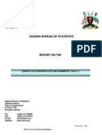 Uganda Bureau of Statistics Census of Business Establishments, 2010/11 Report On