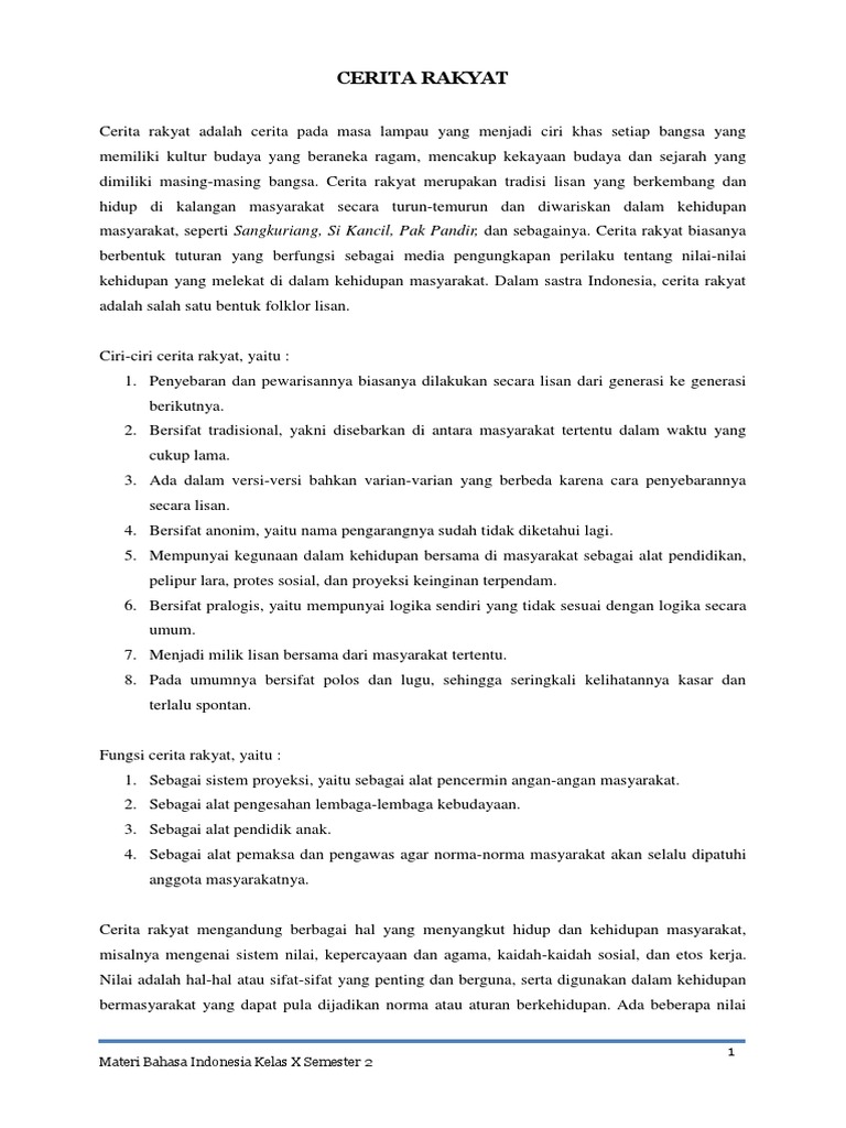 Contoh Soal Bahasa Jawa Materi Cerita Rakyat Soal Kelasmu