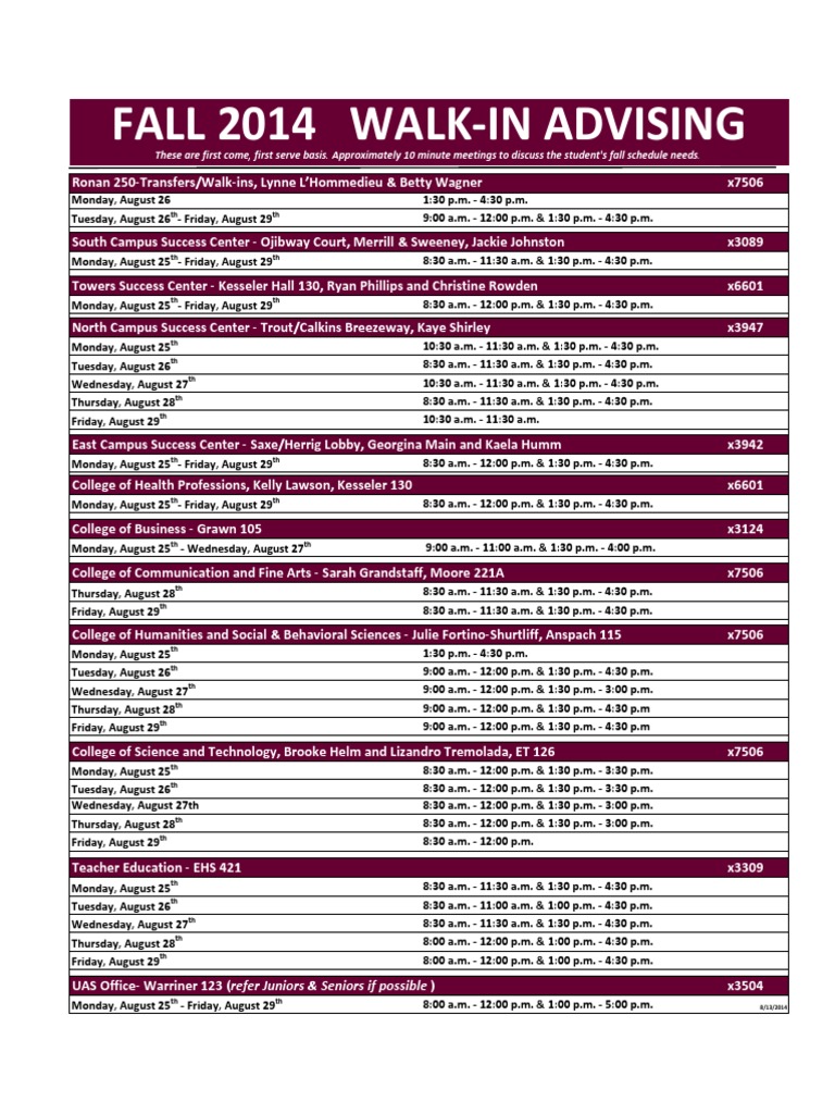Walk-In Advising | PDF | Language Arts & Discipline | Art