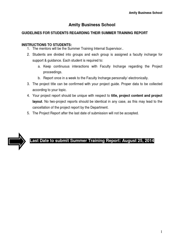 Summer Training Report Guidelines | PDF | Literature Review | Typefaces