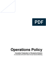 Operations Policy