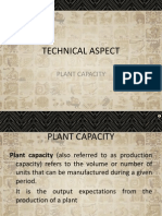 Optimize plant capacity with factors analysis