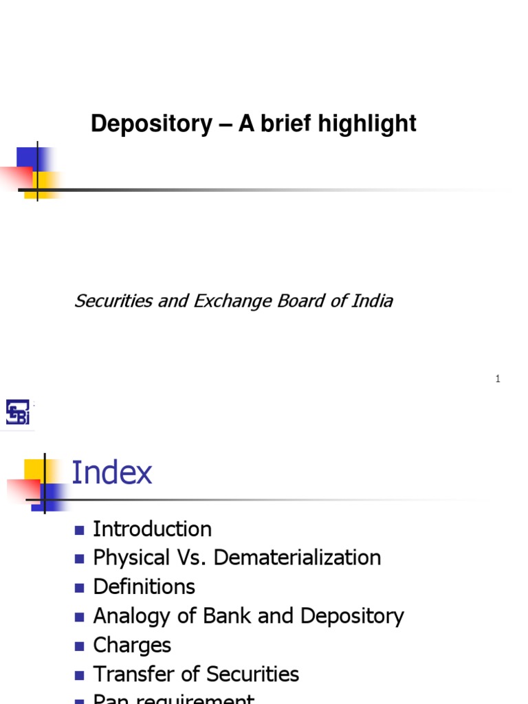 Definition of Depositories Explained | PDF