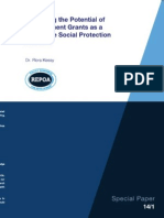 Assessing the Potential of Development Grants as a Promotive Social Protection Measure