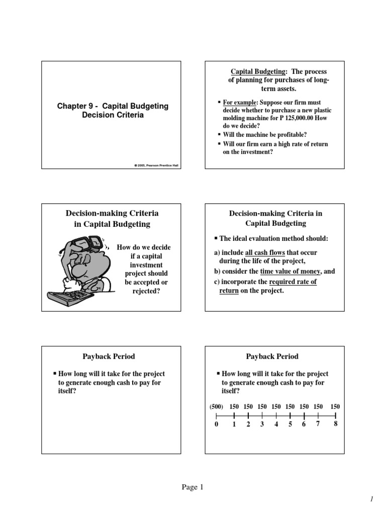 Chapter 9 Capital Budgeting Decision Lecture | PDF | Internal Rate Of ...