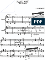 Scriabin - Fantasy for Two Pianos Score