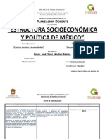 Planeación Didáctica Estructura Socioeconómica Política de México Turno Matutino