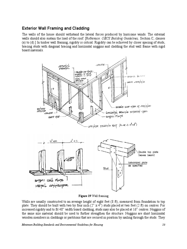 Hurricane-Resistant Wall Framing Guide | PDF | Framing (Construction ...
