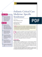 Pediatric Critical Care Medicine Specific Syndromes