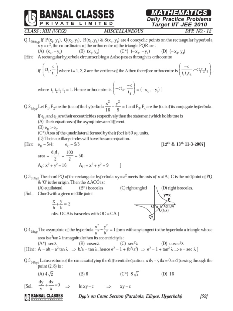 Dpp 12 Ellipse Algebraic Geometry