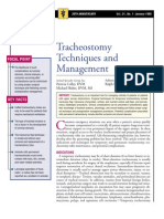 Tracheostomy Techniques and Management