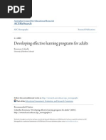 Developing Effective Learning Programs for Adults