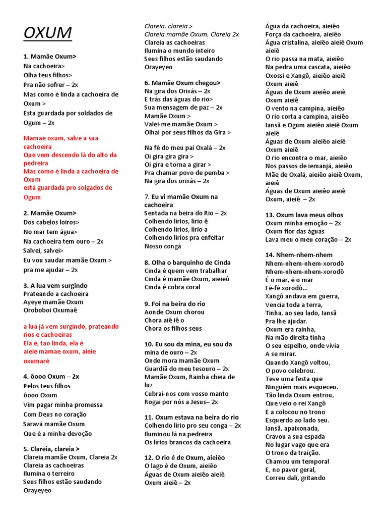 Oxum Pdf Santeria Religião E Crença