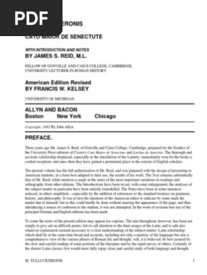 Cato Maior De Senectute With Introduction And Notes By Cicero Marcus Tullius 106 Bc 43 Bc Pdf Scipio Africanus Roman Republic