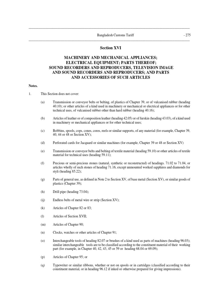 BD HS Code PDF Internal Combustion Engine Crane (Machine)