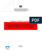 COZINHAS COMUNITARIAS - LISTA DE UTENSILIOS E EPIs - Site PDF