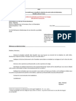 Exemple de Lettre de Motivation en Français PDF