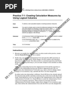 I-TEC,: Practice 7-1: Creating Calculation Measures by Using Logical Columns