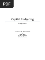 Capital Budgeting Assignment