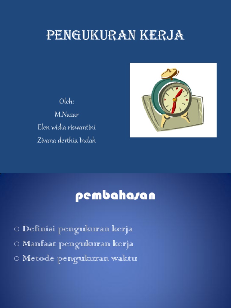 Definisi dan Metode Pengukuran Kerja | PDF