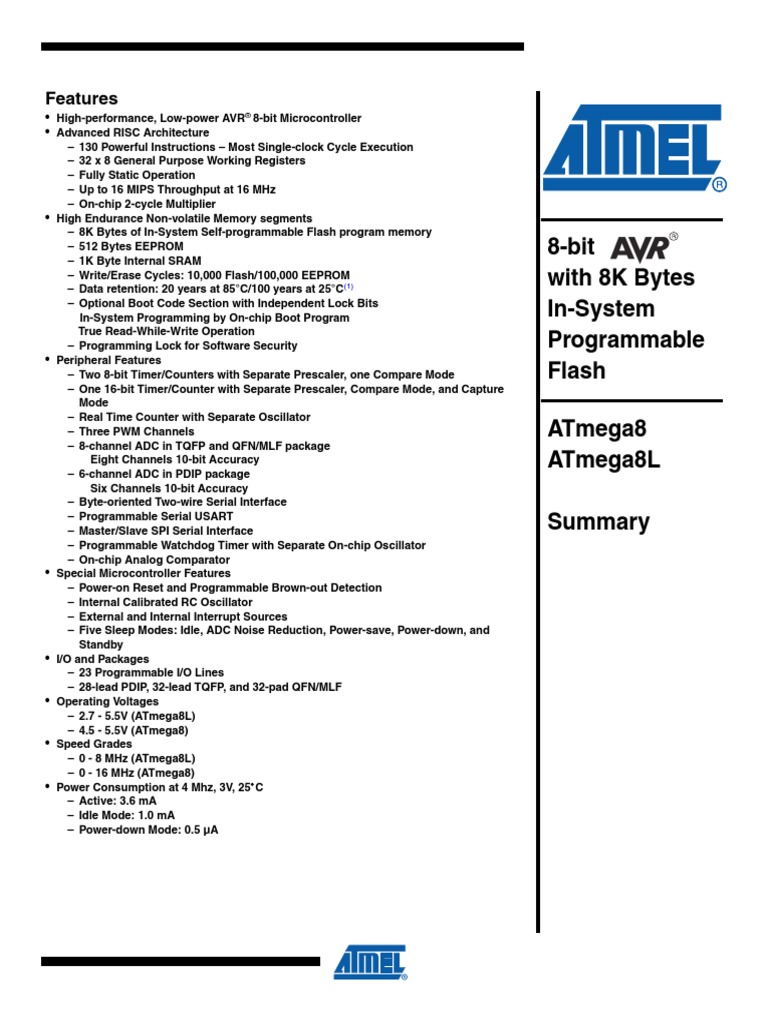 ATMEGA8 Yhugb | PDF | Electronic Engineering | Computing