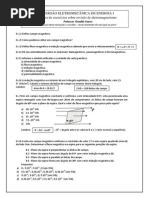 Lista Extra de Exercícios Sobre Revisão de Eletromagnetismo - 1a Lista
