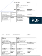 tentative spanish i course layout north high school 2014-15