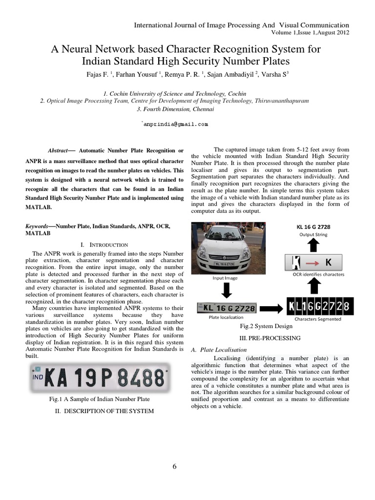 A Neural Network Based Character Recognition System For Indian Standar ...