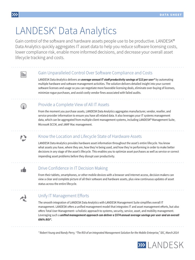 Landesk Data Analytics LSI 1302 PDF PDF Analytics Computer Hardware