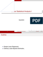 Linear Statistical Analysis I: Fall 2013