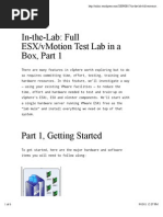 In-The-Lab Full ESX:VMotion Test Lab in A Box