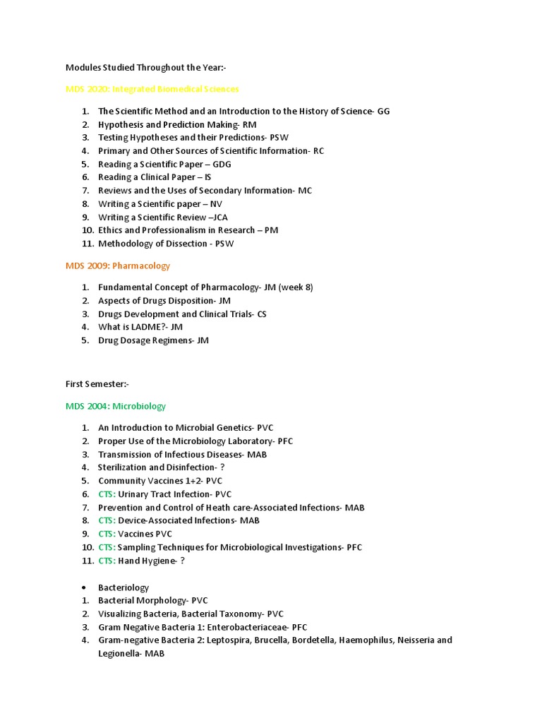 Comprehensive Medical Modules Overview | PDF | Gastrointestinal Tract ...