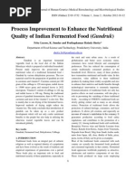 Download Process Improvement to Enhance the Nutritional  Quality of Indian Fermented Food Gundruk by International Journal of Human Genetics Medical Biotechnology  Microbiological Studies SN237631880 doc pdf
