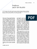 Futures Volume 4 Issue 1 1972 (Doi 10.1016/0016-3287 (72) 90026-2) I.F. Clarke - Prophets and Predictors - 2. The Primacy of Plato PDF