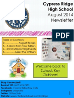 August 2014 Newsletter