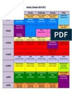 Weekly Schedule 2014