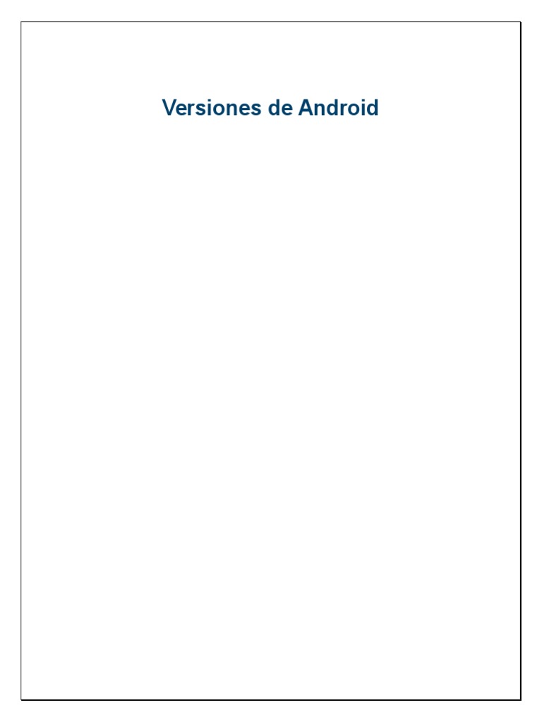 Versiones de Android | PDF | Android (sistema operativo) | Bluetooth