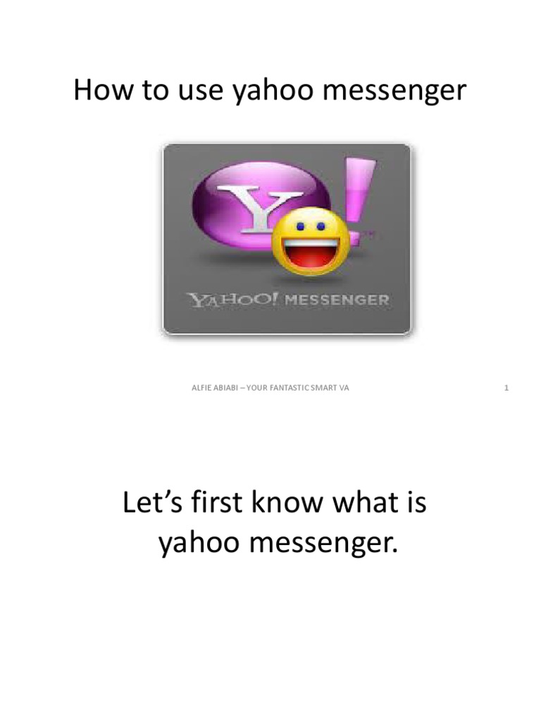 How To Use Yahoo Messenger | PDF | Telecommunications | Software