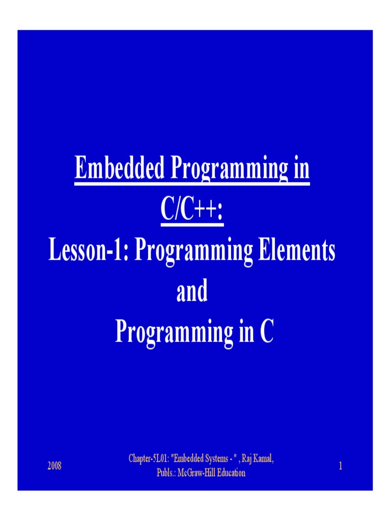 Embedded C Programming Elements and Structures | PDF | Data Type ...