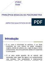 Princípios básicos da psicometria e propriedades do ar úmido