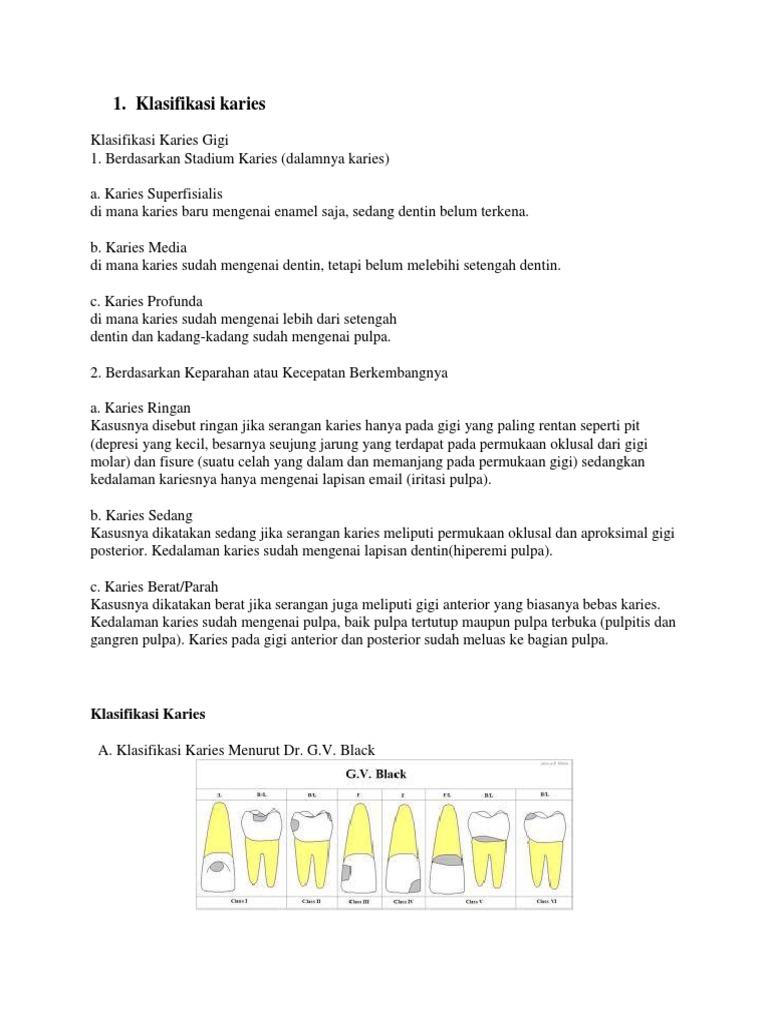 Klasifikasi Karies | PDF