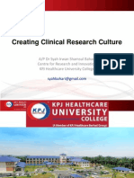  Creating Clinical Research Culture