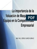 Importancia de Valuacion de Maquinaria y Equipo PDF